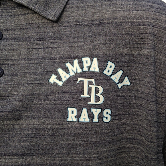 Tampa Bay Rays Polyester Polo Mens Grey XL - Picture 1 of 7